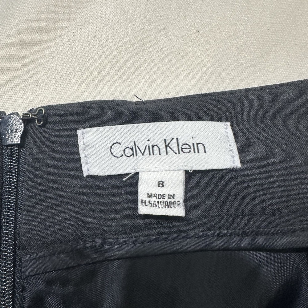 Calvin Klein Womens Navy Pencil Skirt Size 8 Knee Length Lined NWT - Picture 5 of 11
